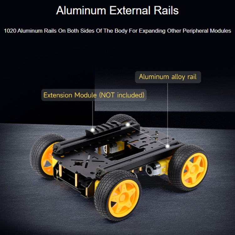 Waveshare Smart Mobile Robot Chassis Kit, Chassis:Normal(Normal Wheels) - Robotics Accessories by Waveshare | Online Shopping South Africa | PMC Jewellery | Buy Now Pay Later Mobicred