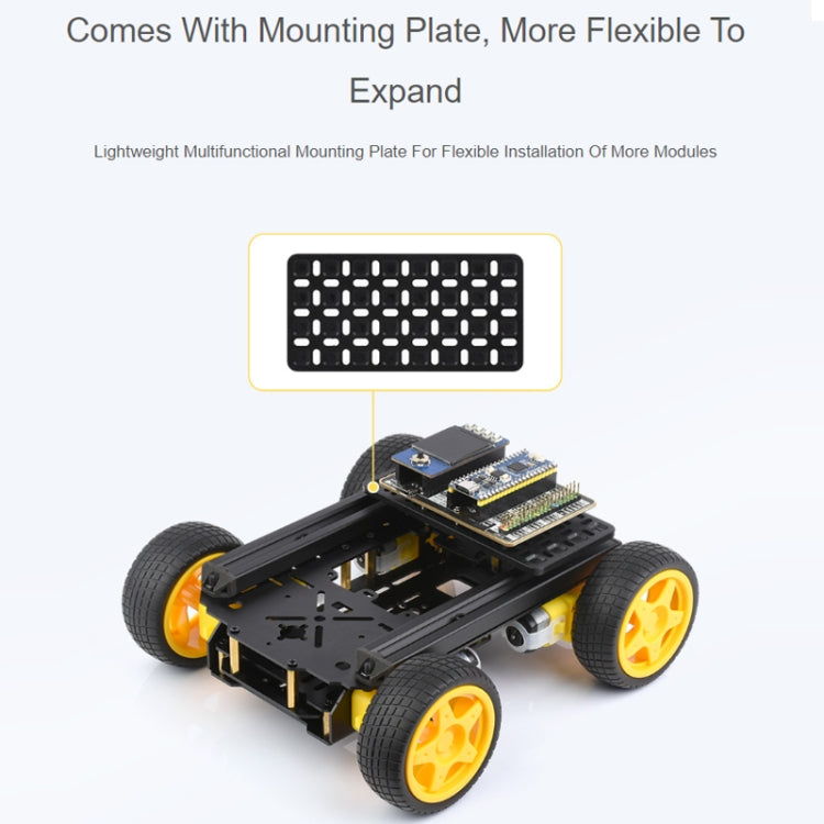 Waveshare Smart Mobile Robot Chassis Kit, Chassis:With Shock-absorbing(Normal Wheels) - Robotics Accessories by Waveshare | Online Shopping South Africa | PMC Jewellery | Buy Now Pay Later Mobicred