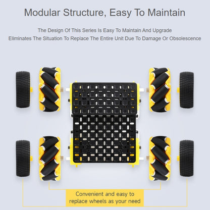 Waveshare Smart Mobile Robot Chassis Kit, Chassis:With Shock-absorbing(Mecanum Wheels) - Robotics Accessories by Waveshare | Online Shopping South Africa | PMC Jewellery | Buy Now Pay Later Mobicred