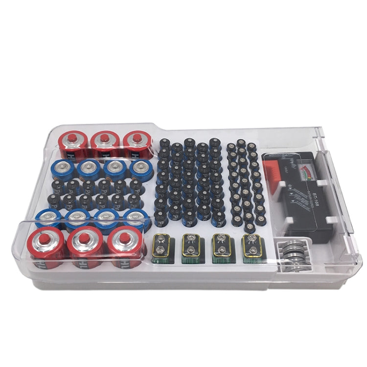 JK-19070823 Battery Storage Box With Battery Capacity Tester(white) - Battery & Resistance Tester by PMC Jewellery | Online Shopping South Africa | PMC Jewellery