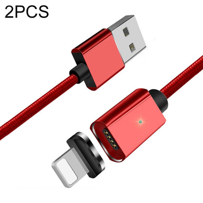 2 PCS ESSAGER Smartphone Fast Charging and Data Transmission Magnetic Cable with 8 Pin Magnetic Head, Cable Length: 1m(Red) - Charging Cable & Head by PMC Jewellery | Online Shopping South Africa | PMC Jewellery | Buy Now Pay Later Mobicred