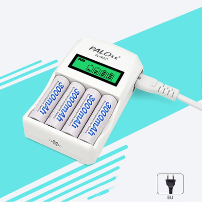 4 Slots Smart Intelligent Battery Charger with LCD Display for AA / AAA NiCd NiMh Rechargeable Batteries(EU Plug) - Charger & Converter by PMC Jewellery | Online Shopping South Africa | PMC Jewellery | Buy Now Pay Later Mobicred