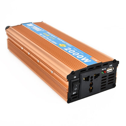 XUYUAN 2000W Inverter with USB Positive And Negative Reverse Connection Protection, Specification: Gold 24V to 110V - Modified Square Wave by PMC Jewellery | Online Shopping South Africa | PMC Jewellery | Buy Now Pay Later Mobicred