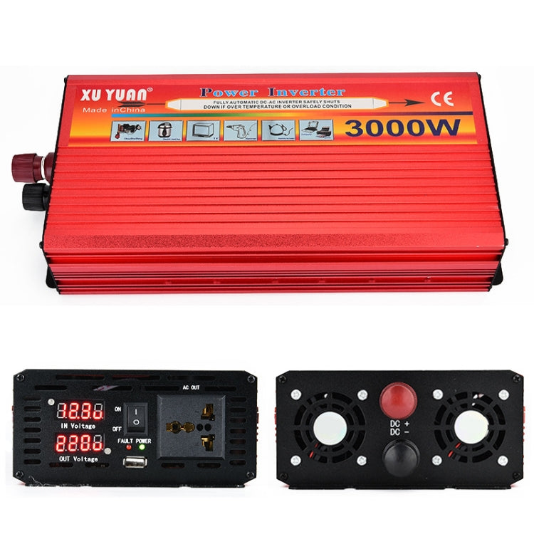 XUYUAN 3000W Inverter LED Display Converter, Specification: 12V to 220V -  by PMC Jewellery | Online Shopping South Africa | PMC Jewellery | Buy Now Pay Later Mobicred