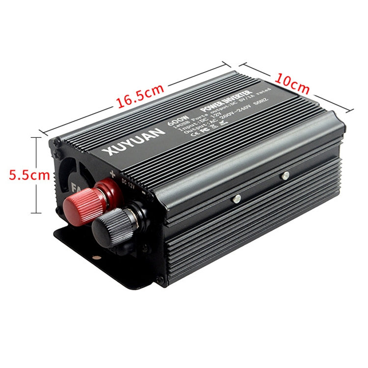 XUYUAN 600W Solar Car Home Inverter USB Charging Converter, EU Plug, Specification: 12V to 220V -  by XUYUAN | Online Shopping South Africa | PMC Jewellery | Buy Now Pay Later Mobicred