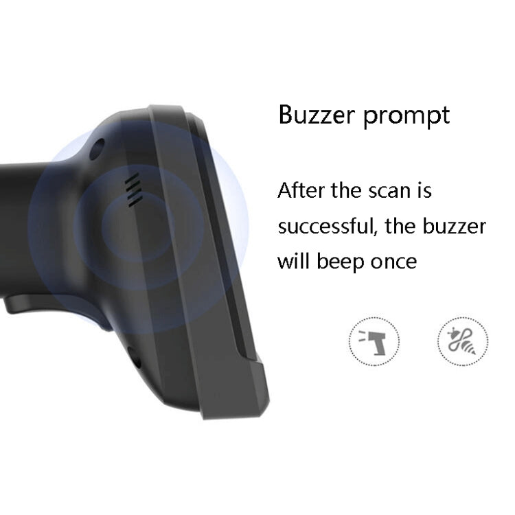 Deli 14952 Supermarket Cashier One-Dimensional QR Code Scanning Gun, Model: White Wireless - free shipping - PMC Jewellery - Order now!