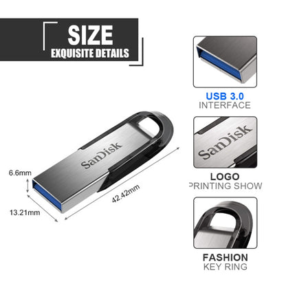 SanDisk CZ73 USB 3.0 High Speed Metal U Disk, Capacity: 32GB(Blue) - USB Flash Drives by SanDisk | Online Shopping South Africa | PMC Jewellery | Buy Now Pay Later Mobicred