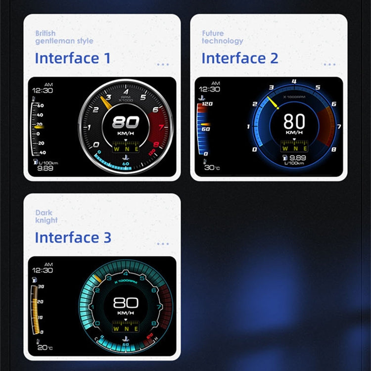 AP-7 HUD Head-Up Display OBD GPS Dual System Driving Computer Modified LCD Code Table - Head Up Display System by PMC Jewellery | Online Shopping South Africa | PMC Jewellery | Buy Now Pay Later Mobicred