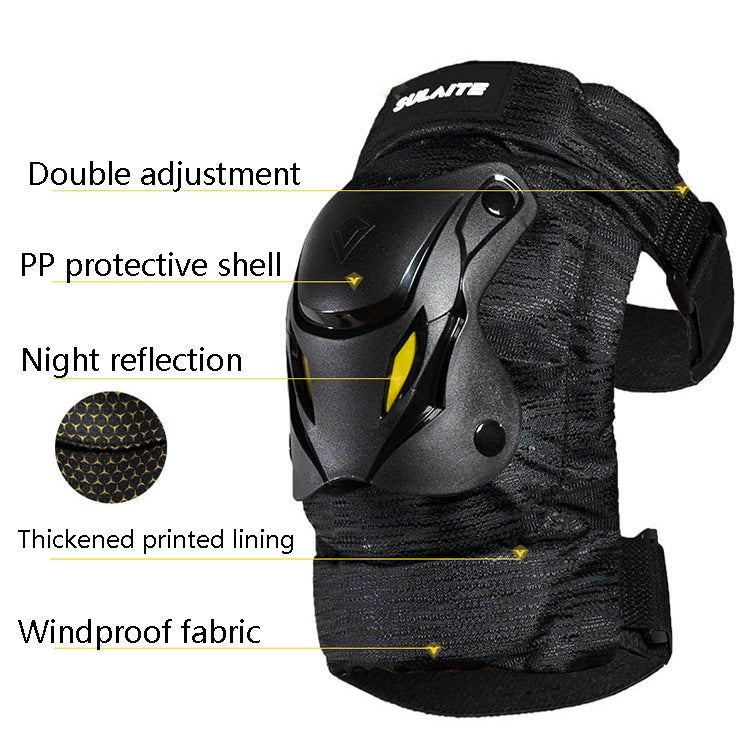 SULAITE Motorcycle Protector Rider Wind Warmth Protective Gear Riding Equipment, Colour: Black Knee Pads - Protective Gear by SULAITE | Online Shopping South Africa | PMC Jewellery | Buy Now Pay Later Mobicred