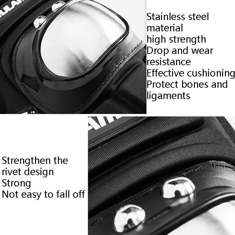 SULAITE Motorcyclist Stainless Steel  Windproof Shockproof Outdoor Sports Protective Gear Knee Pad - Protective Gear by SULAITE | Online Shopping South Africa | PMC Jewellery | Buy Now Pay Later Mobicred