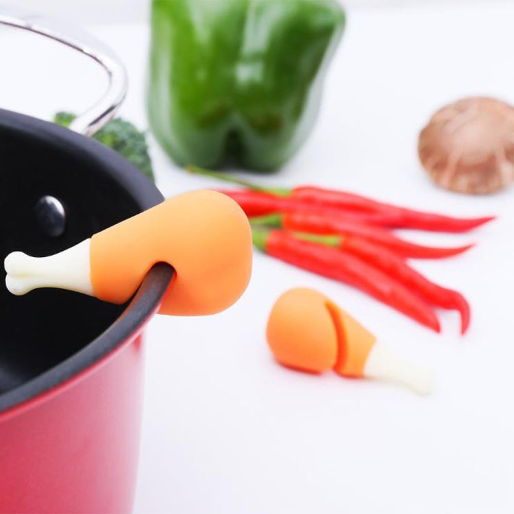 Chicken Leg Shaped Pot Lid Anti-Overflow Device Silicone Pot Lid Elevated Anti-Overflow Gadget - Gadgets by PMC TechLife | Online Shopping South Africa | PMC TechLife | Buy Now Pay Later Mobicred