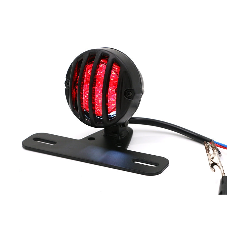 Universal Retro Waning Tail Light Motorcycle Modified Rear Tail Light Brake Light(Black) - Signal Lights by PMC Jewellery | Online Shopping South Africa | PMC Jewellery | Buy Now Pay Later Mobicred