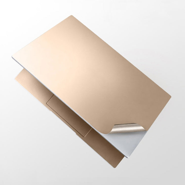 JRC 4 In 1 0.2mm Metal Texture Upper Cover Film + Bottom Cover Film + Full-Support Film + Touchpad Film Laptop Body Protective Film Sticker Set For Huawei Matebook D 14 inch (Champagne Gold) - Protector Sticker by JRC | Online Shopping South Africa | PMC Jewellery | Buy Now Pay Later Mobicred