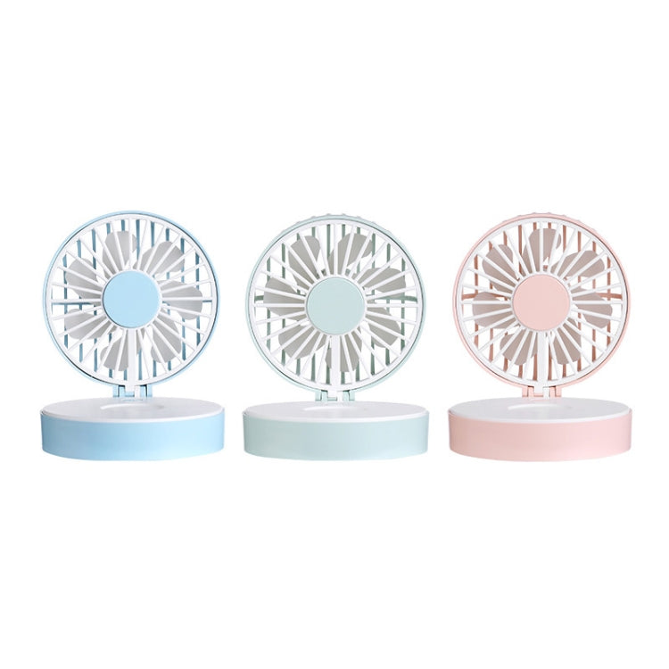 USB Mini Handheld Vanity Mirror Fan(Pink) - Electric Fans by PMC Jewellery | Online Shopping South Africa | PMC Jewellery | Buy Now Pay Later Mobicred