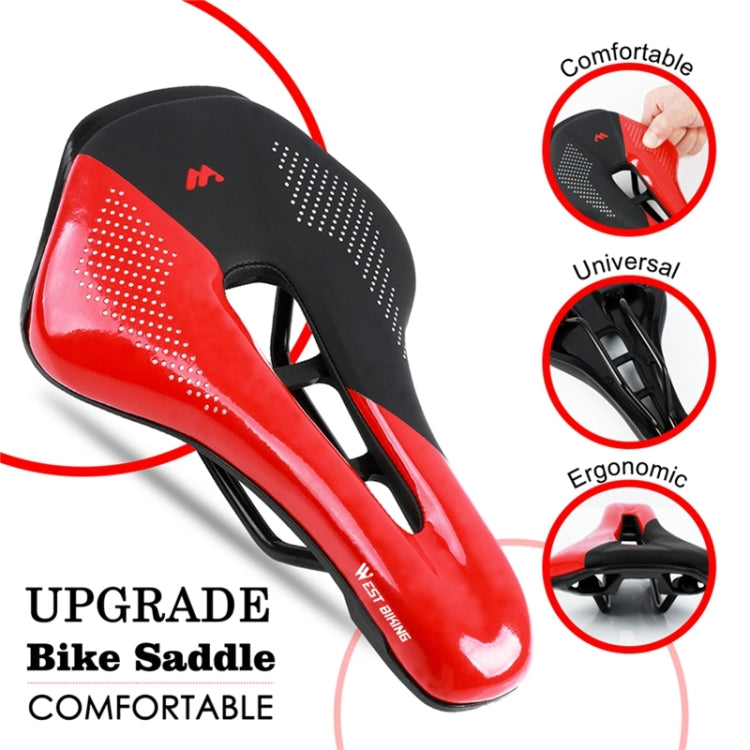WEST BIKING Cycling Seat Hollow Breathable Comfortable Saddle Riding Equipment(White) - Bicycle Saddle by WEST BIKING | Online Shopping South Africa | PMc TechLife | Buy Now Pay Later Mobicred