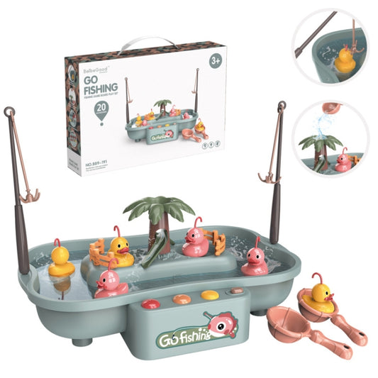 Play House Children Educational Electric Cycle Rotating Fishing Station Summer Water Game Toy Set, Colour: Green 6 Ducks - Music Toys by PMC Jewellery | Online Shopping South Africa | PMC Jewellery