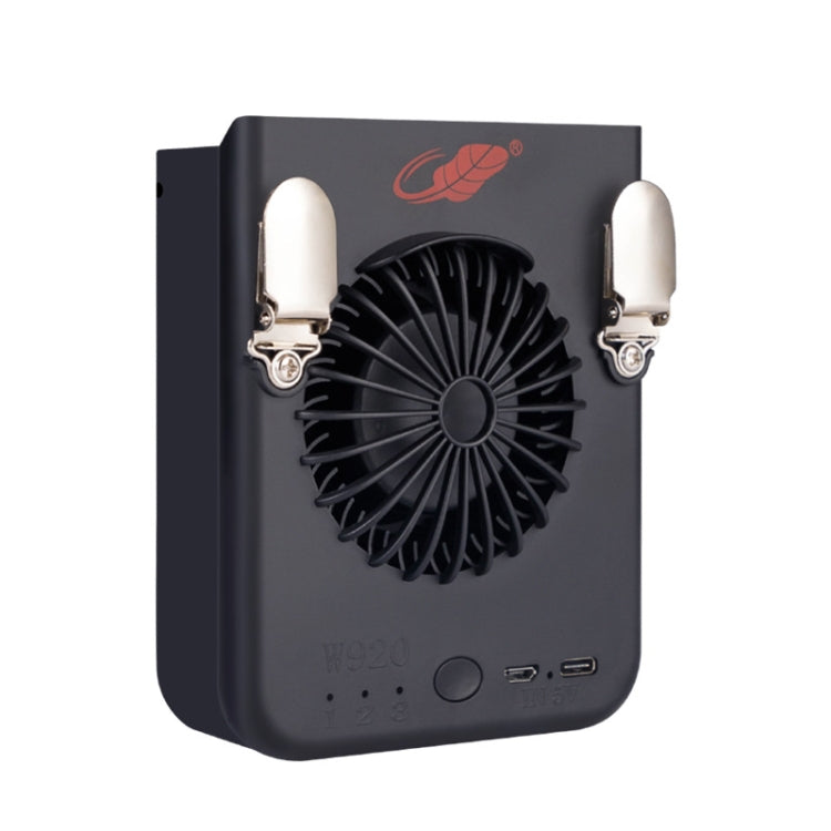 W920 Hanging Waist Hanging Neck Small Fan Outdoor Portable Handheld Usb Charging Turbine Cycle Fan(Black) - Electric Fans by PMC Jewellery | Online Shopping South Africa | PMC Jewellery | Buy Now Pay Later Mobicred