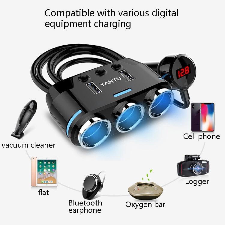 YANTU B39 Cigarette Lighters Cars Multifunctional Usb Fast Charging Car Charger Wired Non-voltage - Cigar Socket by PMC Jewellery | Online Shopping South Africa | PMC Jewellery | Buy Now Pay Later Mobicred