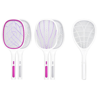 Electrical Mosquito Swatter Mosquito Killer Two-In-One USB Rechargeable Household Electrical Mosquito Swatter, Colour: LEDx10 Purple (Base Charging) - Fly Swatter by PMC Jewellery | Online Shopping South Africa | PMC Jewellery | Buy Now Pay Later Mobicred