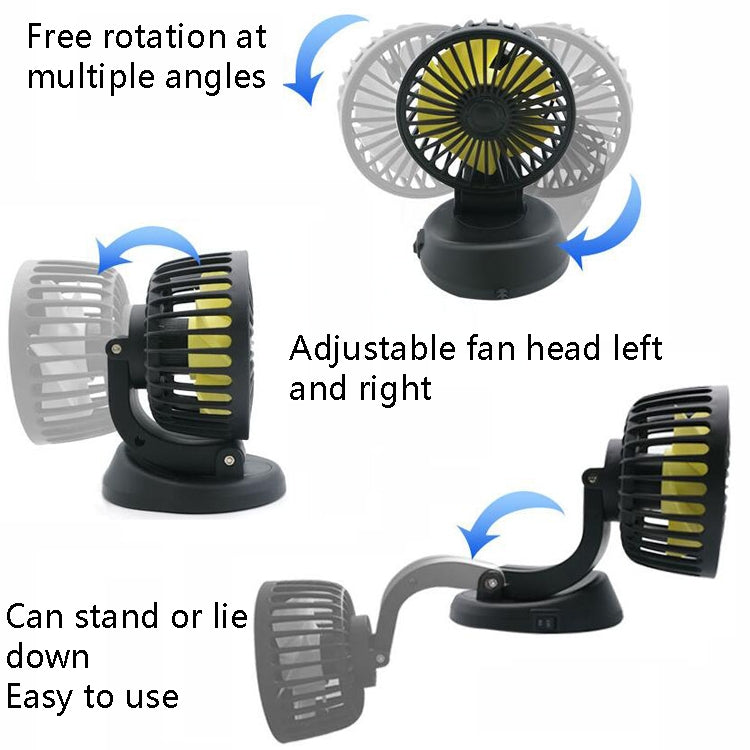 F409 Car Fan General Car Shaking Head Fan(Cigarette Lighter Port  24V) - Heating & Fans by PMC Jewellery | Online Shopping South Africa | PMC Jewellery | Buy Now Pay Later Mobicred