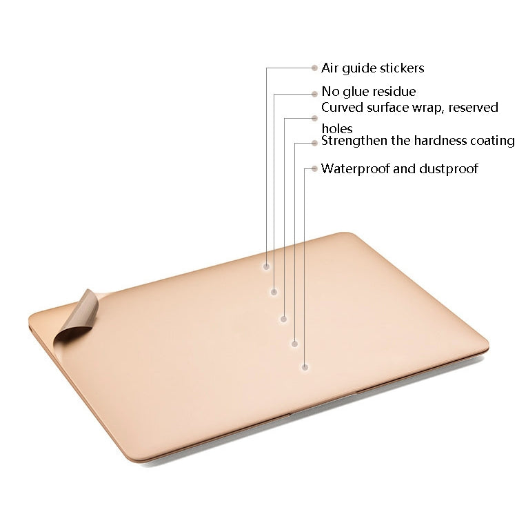 JRC Laptop Film Computer Top Shell Body Protection Sticker For MacBook Pro Retina 15.4 inch A1398(Champagne Gold) - Protector Sticker by JRC | Online Shopping South Africa | PMC Jewellery | Buy Now Pay Later Mobicred