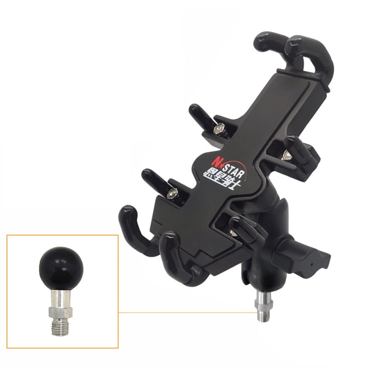 N-STAR NJN001 Motorcycle Bicycle Compatible Mobile Phone Bracket Aluminum Accessories Riding Equipment(With M10 Ball) - Holders by N-STAR | Online Shopping South Africa | PMC Jewellery | Buy Now Pay Later Mobicred