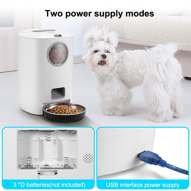 4.5L Smart Pet Cat Dog Bowl Food Automatic Dispenser Feeder  With Timer Auto Electronic Feeder With Metal Food Tray, Specification: AU Plug - Food Bowls by PMC Jewellery | Online Shopping South Africa | PMC Jewellery