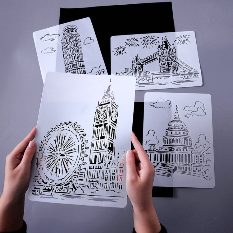 Tower System (5pcs / Set) Construction Series Painting Template Theme City A4 Label Template - Art Supplies by PMC TechLife | Online Shopping South Africa | PMC TechLife | Buy Now Pay Later Mobicred