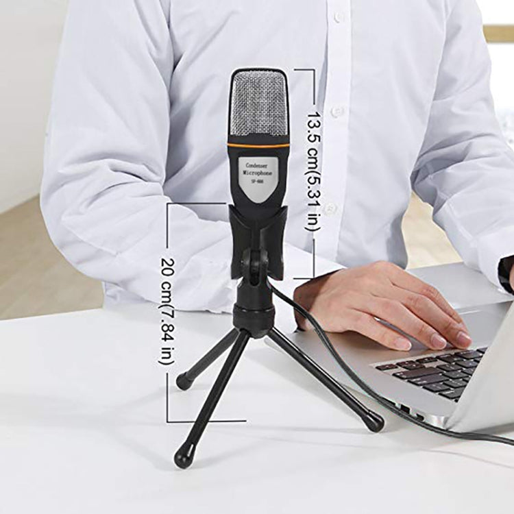 SF-666 Computer Voice Microphone With Adapter Cable Anchor Mobile Phone Video Wired Microphone With Bracketcket, Colour: White - Microphone by PMC Jewellery | Online Shopping South Africa | PMC Jewellery | Buy Now Pay Later Mobicred