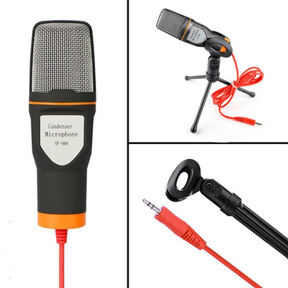 SF-666 Computer Voice Microphone With Adapter Cable Anchor Mobile Phone Video Wired Microphone With Bracketcket, Colour: Golden - Microphone by PMC Jewellery | Online Shopping South Africa | PMC Jewellery | Buy Now Pay Later Mobicred