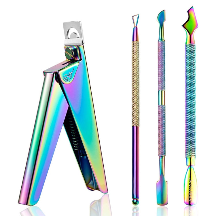 FABIYAN Nail Art Scissors Set Stainless Steel Nail Clippers Dead Skin Scissors Remover Steel Push, Specification: Set 4 - Nail Clipper by FABIYAN | Online Shopping South Africa | PMC Jewellery | Buy Now Pay Later Mobicred