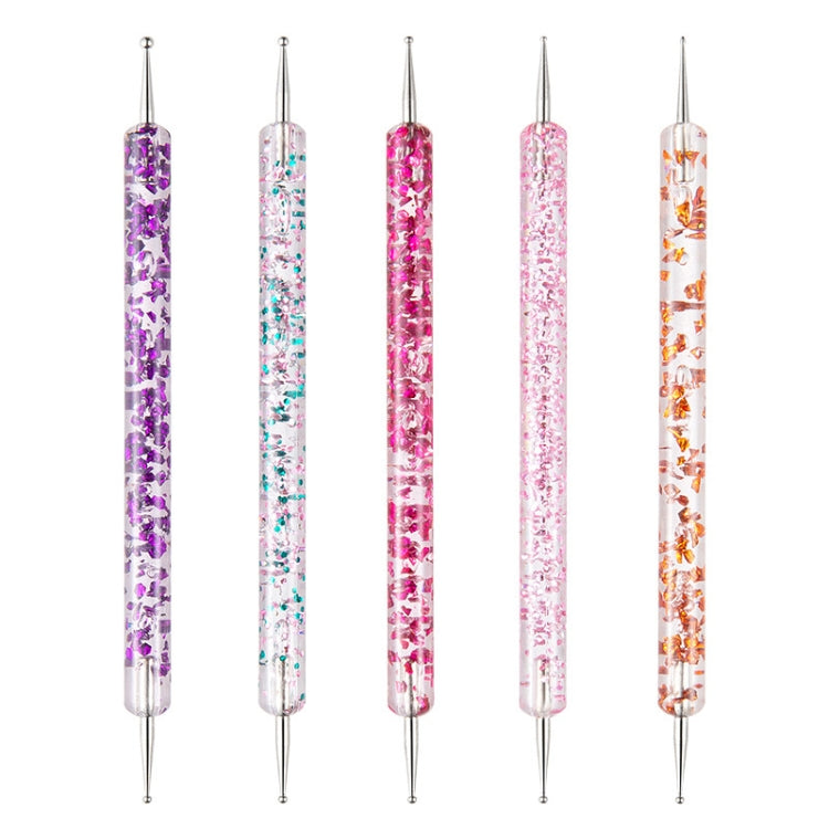 5 In 1 Nail Double-Headed Drill Pen Acrylic Transparent Pole Nail Tool - Nail Art Equipment by PMC Jewellery | Online Shopping South Africa | PMC Jewellery | Buy Now Pay Later Mobicred