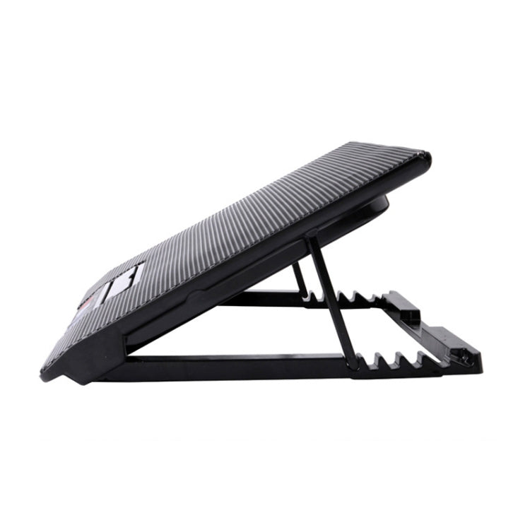 NUOXI M8 Laptop Radiator Multi-Angle Adjustment Six Fan Touch Screen Button Bracket(Black) - free shipping - PMC Jewellery - Order now!