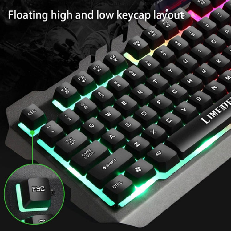 LIMEIDE T21 104Keys Wired Gaming Backlit Computer Manipulator Keyboard and Mouse Set, Cable Length: 1.4 m(White) - Wired Keyboard by LIMEIDE | Online Shopping South Africa | PMC Jewellery | Buy Now Pay Later Mobicred