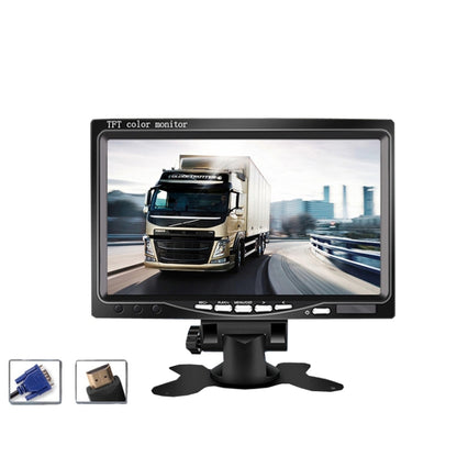 YB-700A-1 7 Inch 12/24V HD Car Monitor Display HDMI VGA AV Interface Home Computer Video Player Resolution: 1024 x 600 - Rearview Monitors by PMC Jewellery | Online Shopping South Africa | PMC Jewellery | Buy Now Pay Later Mobicred