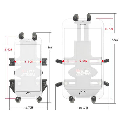 N-STAR NJN002 Motorcycle Metal Aluminum Alloy Universal Anti-Theft Mobile Phone Bracket(T-shaped Ball Head Installation) - Holder by N-STAR | Online Shopping South Africa | PMC Jewellery | Buy Now Pay Later Mobicred