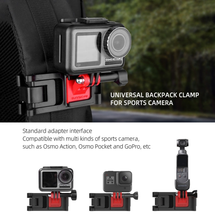 Sunnylife TY-Q9266 for Insta360 GO / DJI Osmo Action / GoPro Mount Bracket Stabilizer Backpack Clip with Screw - Backpack Clip by Sunnylife | Online Shopping South Africa | PMC Jewellery | Buy Now Pay Later Mobicred