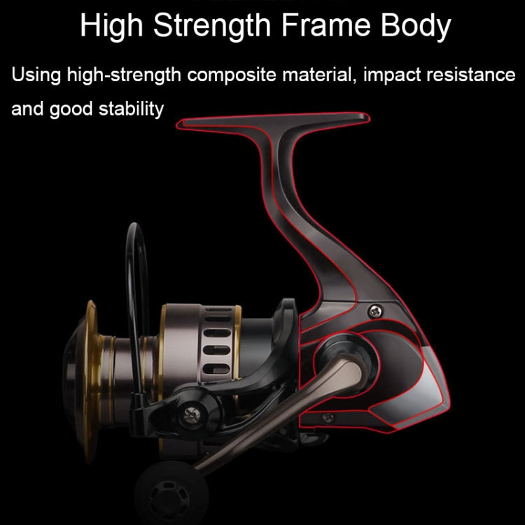 All Metal Rocker Arm Smooth Fishing Reel Spinning Reel, Spec: HE-5000 (Metal Grip) - Fishing Reels by PMC Jewellery | Online Shopping South Africa | PMC Jewellery | Buy Now Pay Later Mobicred