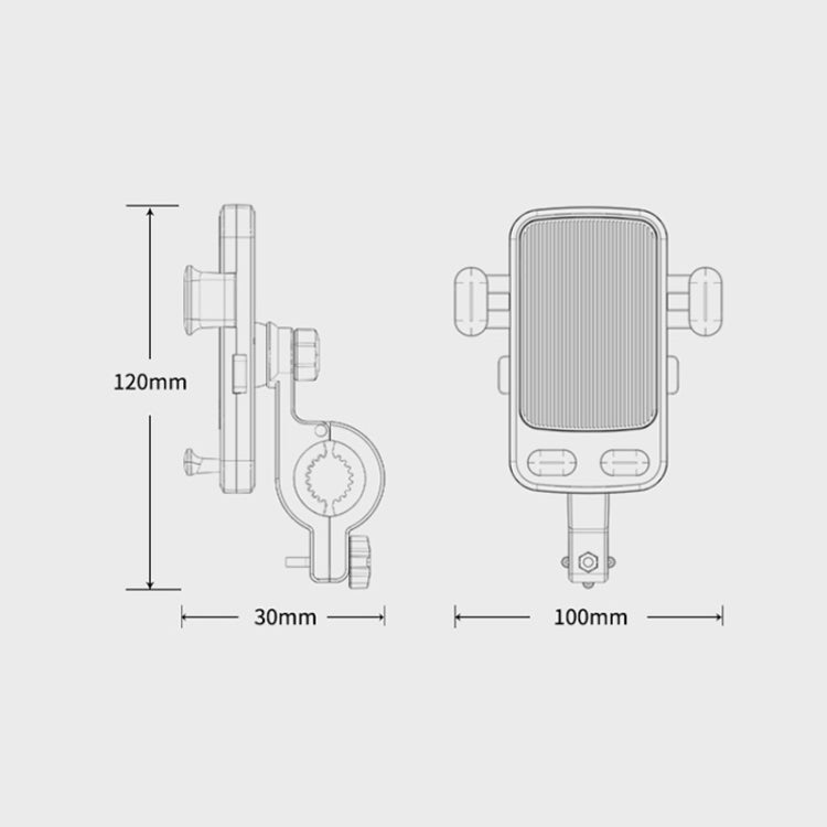 2 PCS Motorcycle Electrical Pedal Car Self-Lock Bracket Riding One-Button Shrink Mobile Phone Holder(Black M1) - Holder by PMC TechLife | Online Shopping South Africa | PMC TechLife | Buy Now Pay Later Mobicred