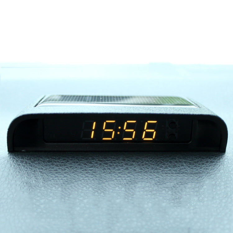 Solar Night Light Car Clock Automotive Electronic Clock Temperature Time+Date+Week+Temperature(Warm Light) - Clocks & Car Meters by PMC Jewellery | Online Shopping South Africa | PMC Jewellery | Buy Now Pay Later Mobicred