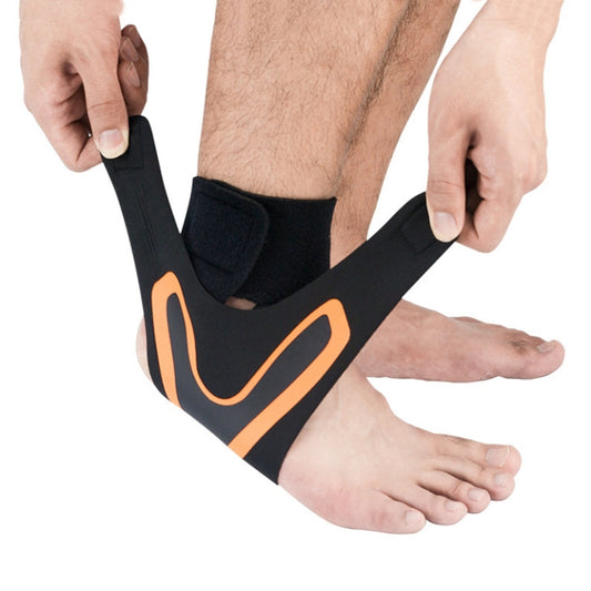 Sports Compression Anti-Sprain Ankle Guard Outdoor Basketball Football Climbing Protective Gear, Specification: XL, Right Foot (Black Orange) - Sports Safety by PMC Jewellery | Online Shopping South Africa | PMC Jewellery | Buy Now Pay Later Mobicred