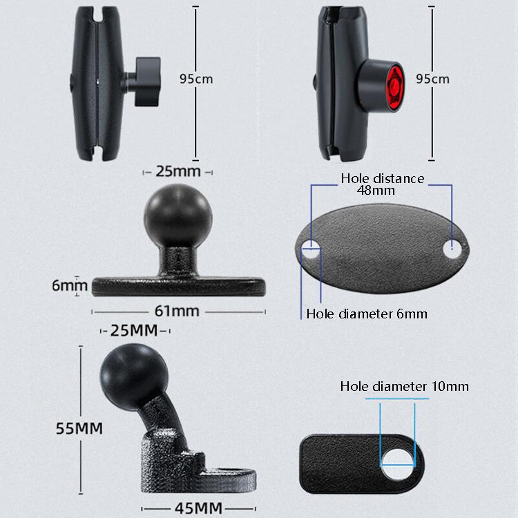 Motorcycle Metal Navigation Mobile Phone Bracket,Style: Handle Installation (Anti-theft) - Holder by PMC TechLife | Online Shopping South Africa | PMC TechLife | Buy Now Pay Later Mobicred