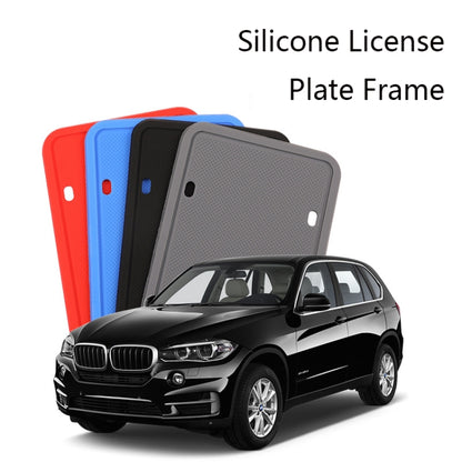 2 Sets Waterproof Rustproof Non-damaging Car Paint Silicone License Plate Frame, Specification: Gray - License Plate Covers & Frames by PMC Jewellery | Online Shopping South Africa | PMC Jewellery | Buy Now Pay Later Mobicred