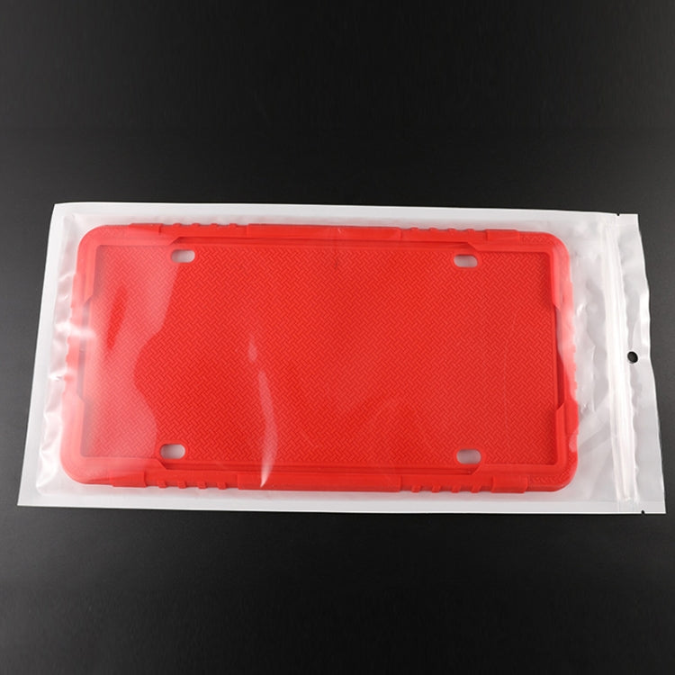 2 Sets Waterproof Rustproof Non-damaging Car Paint Silicone License Plate Frame, Specification: Red - License Plate Covers & Frames by PMC Jewellery | Online Shopping South Africa | PMC Jewellery | Buy Now Pay Later Mobicred