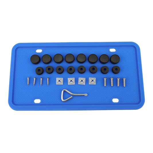 2 Sets Waterproof Rustproof Non-damaging Car Paint Silicone License Plate Frame, Specification: Blue - License Plate Covers & Frames by PMC Jewellery | Online Shopping South Africa | PMC Jewellery | Buy Now Pay Later Mobicred