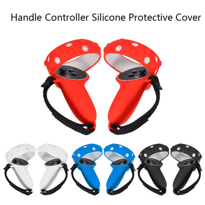 2 Sets GS092 Handle Controller Silicone Protective Cover Anti-Fall And Anti-Lost All-Inclusive Cover For Oculus Quest 2(Red) - VR Accessories by PMC Jewellery | Online Shopping South Africa | PMC Jewellery | Buy Now Pay Later Mobicred