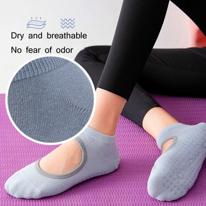 Backless Non-Slip Yoga Dance Socks Gym Indoor Floor Sports Socks, Size: 35-42(Bean Green) - Yoga Socks & Shoes by PMC Jewellery | Online Shopping South Africa | PMC Jewellery