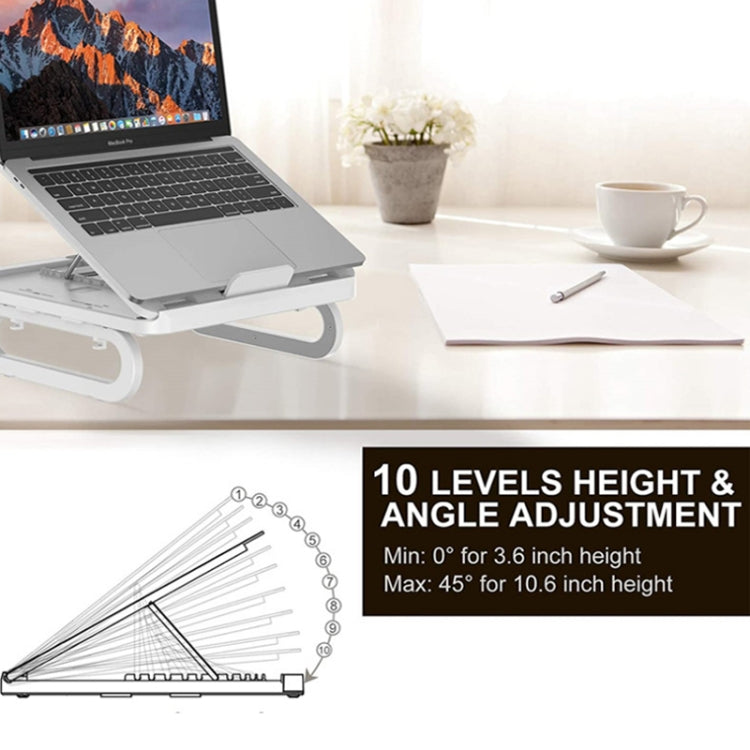 A23 Foldable Notebook Stand With 10-Speed Adjustment Computer Cooling Lifting Stand, Colour: Regular (White) - Laptop Stand by PMC Jewellery | Online Shopping South Africa | PMC Jewellery | Buy Now Pay Later Mobicred