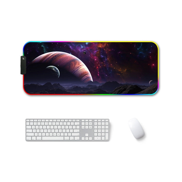 250x350x4mm F-01 Rubber Thermal Transfer RGB Luminous Non-Slip Mouse Pad(Vast Starry Sky) - Mouse Pads by PMC Jewellery | Online Shopping South Africa | PMC Jewellery | Buy Now Pay Later Mobicred