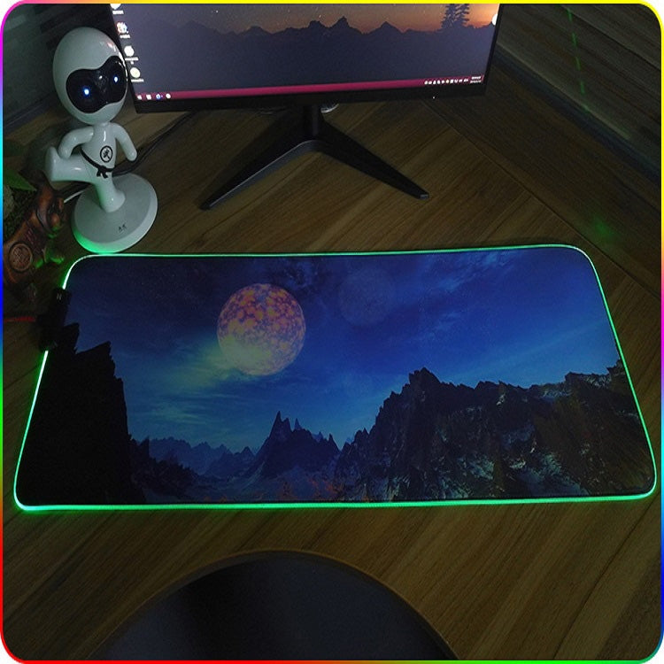 250x350x4mm F-01 Rubber Thermal Transfer RGB Luminous Non-Slip Mouse Pad(Ice Lend) - Mouse Pads by PMC Jewellery | Online Shopping South Africa | PMC Jewellery | Buy Now Pay Later Mobicred